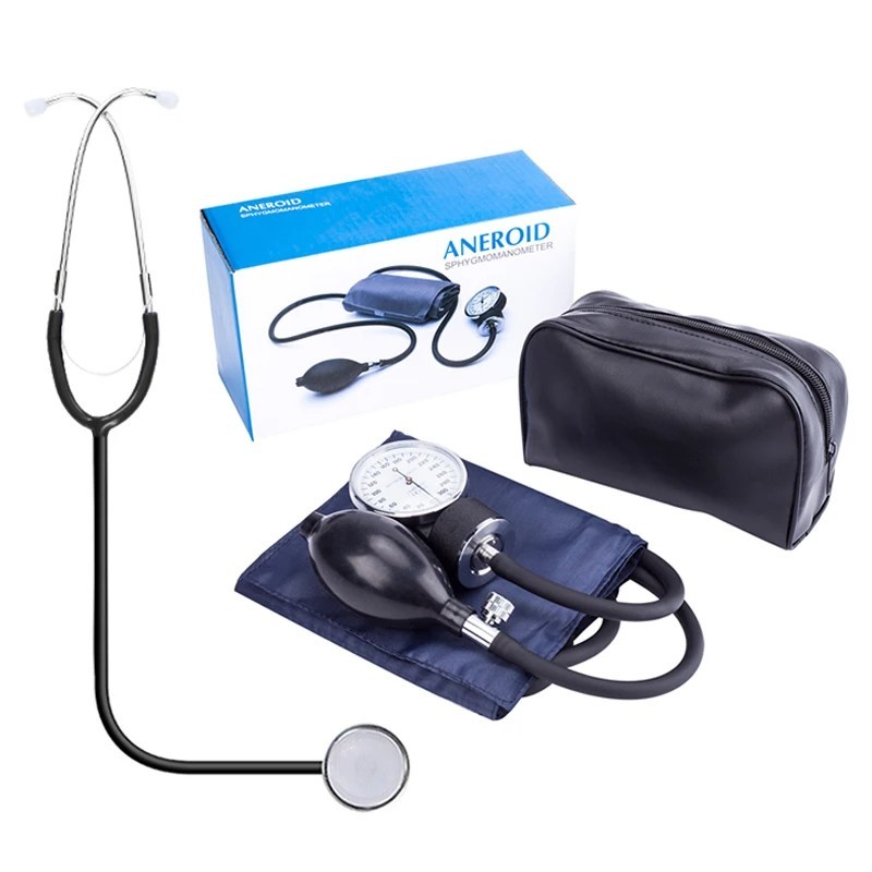 Monitor manual de tensiune arterială Tensiometru diastolic Medic cu două fețe Stetoscop Sfigmomanometru Manșetă Acasă