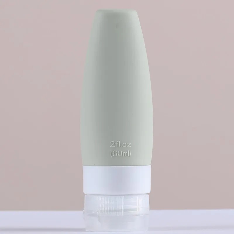 Lot de 1/3/4 buc. Set sticle de călătorie din silicon pentru depozitare cosmetică Sticla reîncărcabilă pentru loțiune, gel de du