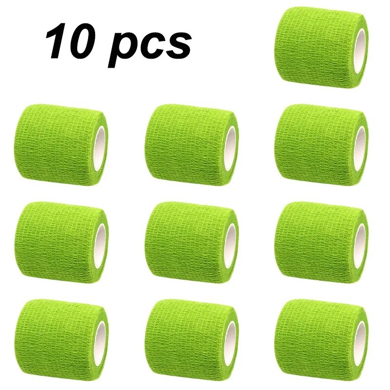 10 bucăți colorat sport bandaj elastic autoadeziv bandă de înfășurare elastoplast pentru genunchiere deget gleznă palmier kit de