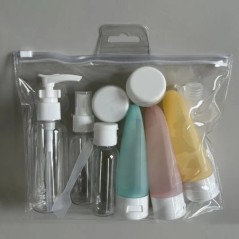 Set de 11 sticle de cosmetice de mărime de călătorie pentru sclipici pentru arta unghiilor, recipiente portabile pentru machiaj