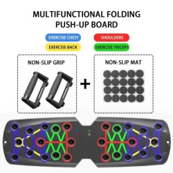 Set de plăci de push-up multifuncționale portabile cu mânere Echipament de fitness pliabil pentru antrenamentul pieptului, abdom