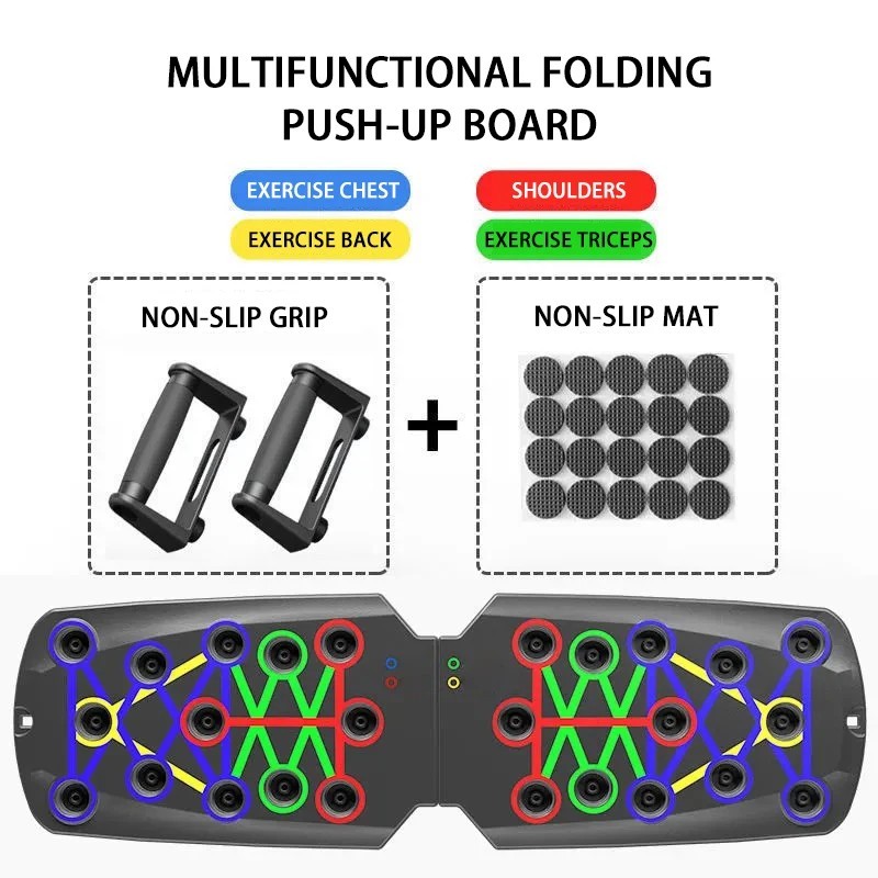 Set de plăci de push-up multifuncționale portabile cu mânere Echipament de fitness pliabil pentru antrenamentul pieptului, abdom