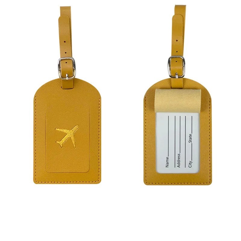 1PC Femei Bărbați Etichetă de bagaje din piele PU Etichetă de identificare a valizei Etichetă pentru geanta de îmbarcare pentru 