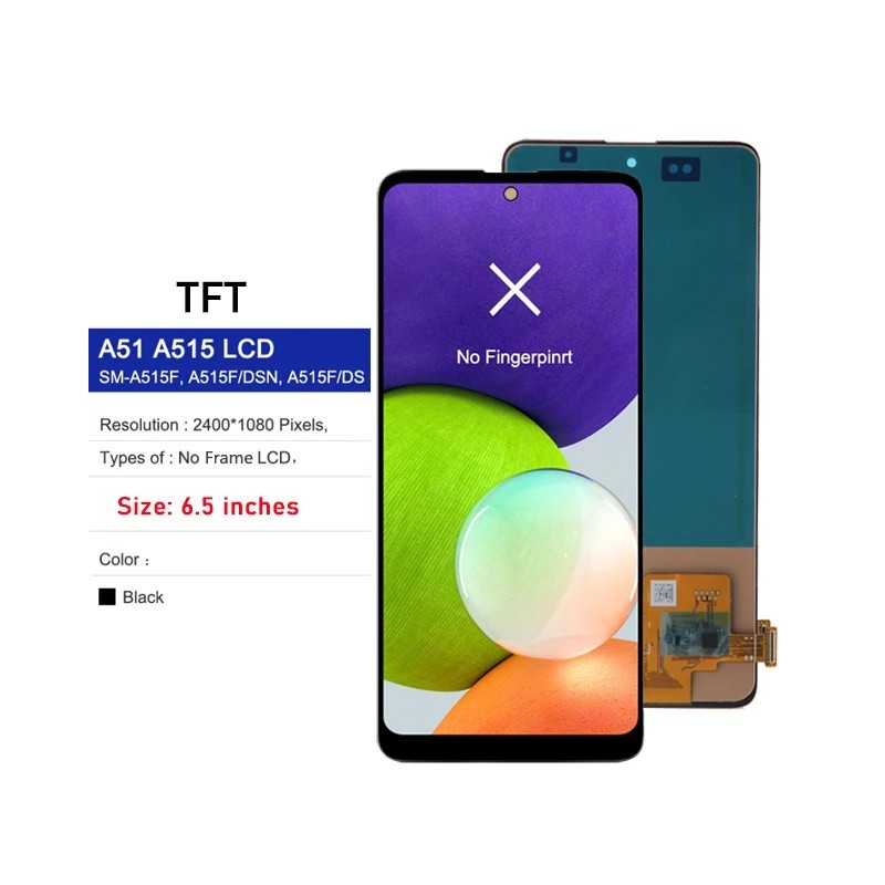 Ecran LCD Super AMOLED pentru Samsung A51 pentru Samsung A51 OEM cu cadru SM-A515 A515F Ansamblu digitizator de ecran tactil