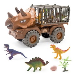 Jucării de mașină pentru băieți Camion cu dinozaur Transport vehicul Vehicul Dino Animal Model Tyrannosaurus Rex Joc de camion C