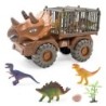 Jucării de mașină pentru băieți Camion cu dinozaur Transport vehicul Vehicul Dino Animal Model Tyrannosaurus Rex Joc de camion C