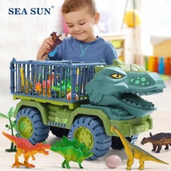 Jucării de mașină pentru băieți Camion cu dinozaur Transport vehicul Vehicul Dino Animal Model Tyrannosaurus Rex Joc de camion C