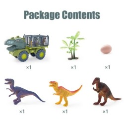 Jucării de mașină pentru băieți Camion cu dinozaur Transport vehicul Vehicul Dino Animal Model Tyrannosaurus Rex Joc de camion C