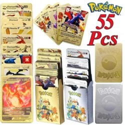 11-110 bucăți Pokemon engleză germană spaniolă franceză cărți de joc Charizard Vmax Gx rare Pikachu Battle Trainer jucării de ca