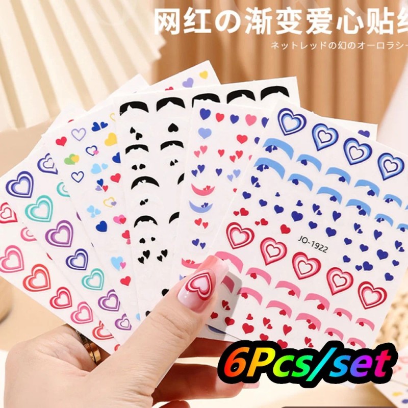 5 * 24 buc 120 buc Sfaturi pentru unghii cu desene animate pentru copii de Crăciun Set de unghii false pentru fete drăguțe color