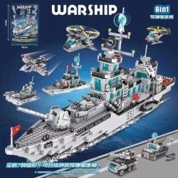 Car de război al marinei, navă, barcă armată, avion, model, nave de război, blocuri de construcție, set de construcție pentru bă