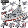 Car de război al marinei, navă, barcă armată, avion, model, nave de război, blocuri de construcție, set de construcție pentru bă
