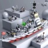 Car de război al marinei, navă, barcă armată, avion, model, nave de război, blocuri de construcție, set de construcție pentru bă