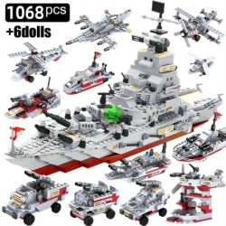 Car de război al marinei, navă, barcă armată, avion, model, nave de război, blocuri de construcție, set de construcție pentru bă