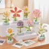 Set de blocuri de construcție cu flori creative pentru copii Jucării ABS nemuritoare plante în ghiveci asamblare set de ornament