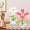 Set de blocuri de construcție cu flori creative pentru copii Jucării ABS nemuritoare plante în ghiveci asamblare set de ornament
