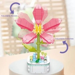 Set de blocuri de construcție cu flori creative pentru copii Jucării ABS nemuritoare plante în ghiveci asamblare set de ornament