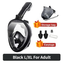 Snorkeling subacvatic cu față integrală pentru copii, set de mască de înot, măști pentru scufundări, respirator, anti-ceață, res