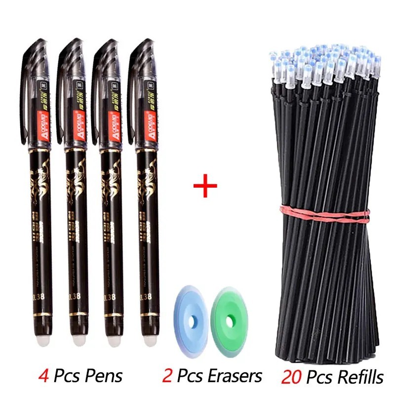 26 buc/set pixuri șters Kawaii 0,35 mm stilou gel impermeabil cu cerneală gel papetărie rechizite de scris pentru notebook birou
