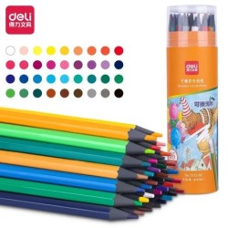 Deli 24 36 48 Set de creioane colorate uleioase cu butoaie Cutii pentru desen cu plumb Creion pentru schiță de culoare pentru st