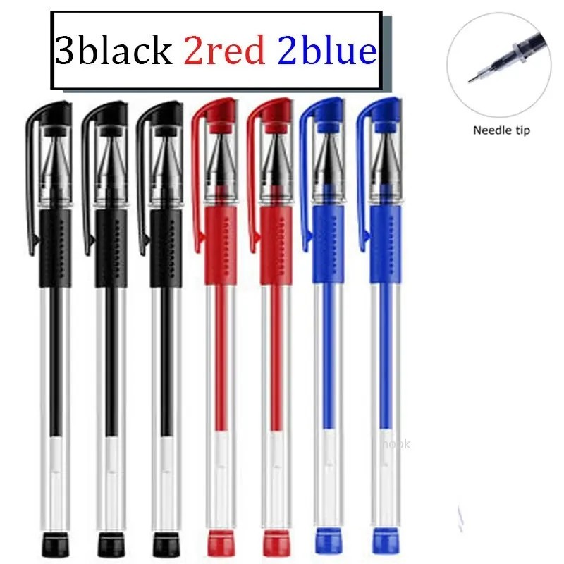 Set de stilouri cu gel de 35 buc Rechizite școlare Negru Albastru Roșu Cerneală Culoare 0,5 mm Pix Kawaii Instrument de scris Pa
