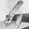 Cuțit utilitar pentru electrician, retractabil, tăiat ascuțit, cuțit pliabil de rezistență, lamă cu mâner din plastic, aluminiu,