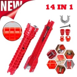 14 în 1 cheie pentru robinet chiuvetă mâner instrument de reparare instalații sanitare cheie dublă cheie cheie instrument de ins