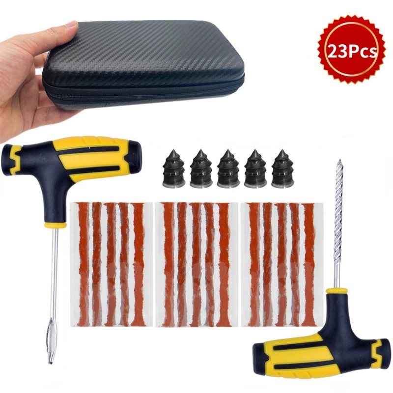 Kit de reparare a anvelopelor de mașină Instrumente pentru dop de perforare a anvelopei de urgență pentru benzi de anvelope Set 