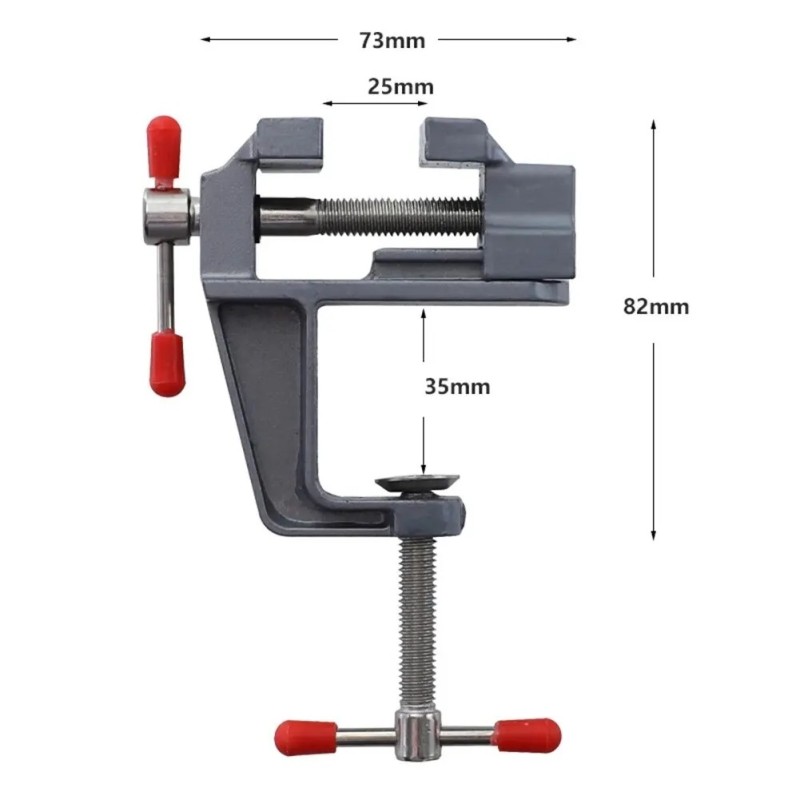 Menghină cu clemă de masă din aliaj de aluminiu de 35 mm, menghină multifuncțională pentru bancă, menghină cu șurub, pentru inst Menghină cu clemă de masă din aliaj de aluminiu de 35 mm, menghină multifuncțională pentru bancă, menghină cu șurub, pentru inst