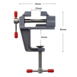 Menghină cu clemă de masă din aliaj de aluminiu de 35 mm, menghină multifuncțională pentru bancă, menghină cu șurub, pentru inst