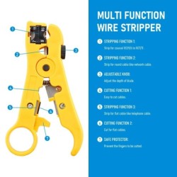 Clește pentru cuțit electric multifuncțional pentru dezimbrare Instrumente Clește pentru cablu coaxial pentru tăiere Striper pen