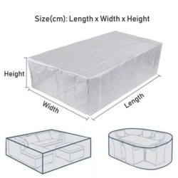 Husa pentru mobilier de terasă, rezistentă la apă, 210D, dreptunghiulară, pentru grădină, ploaie, zăpadă, exterior, pentru canap