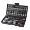 Set de prize 46 buc. Instrument pentru repararea mașinii Set de chei cheie cu clichet Set de chei șurubelnițe Set de instrumente