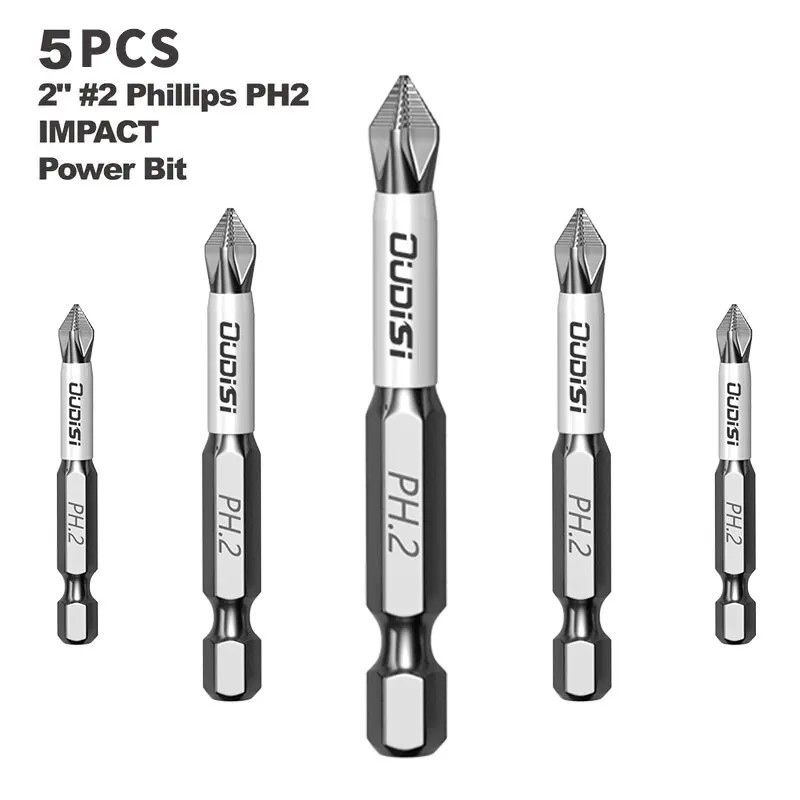 Bit de șurubelniță Phillips PH2 de 50 mm/2 inci - Perfect pentru proiecte din plastic, lemn și metal!