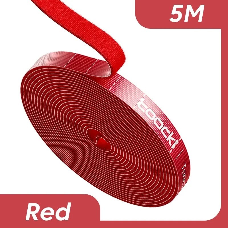 Toocki 5m Organizator Gestionare cabluri Cabluri organizatoare rupe 10mm Lățime Legături de înfășurare Accesorii pentru telefon 
