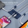 Organizator magnetic de fir mouse-ul de birou Protector de clemă pentru cablu Înfășurator de cablu Mușcă de rând autoadeziv Supo