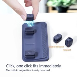 Organizator magnetic de fir mouse-ul de birou Protector de clemă pentru cablu Înfășurator de cablu Mușcă de rând autoadeziv Supo