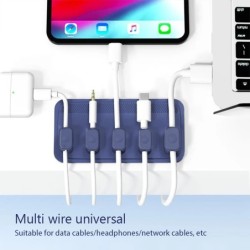 Organizator magnetic de fir mouse-ul de birou Protector de clemă pentru cablu Înfășurator de cablu Mușcă de rând autoadeziv Supo