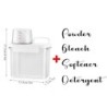 Dozator de detergent de rufe de capacitate mare cu pahar de masurat balsam Pudra de inalbire Rezervor sigilat Sticla de depozita