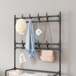Raft pentru pantofi negru cu cinci straturi Raft simplu pentru pantofi Raft de depozitare integrat Raft pentru pantofi de uz cas