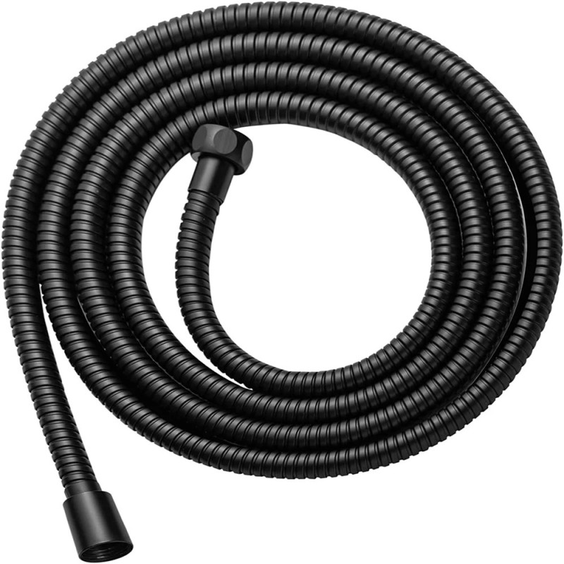 Furtun de duș flexibil SUS 304 negru de 1,5/2M, lung de baie pentru duș, extensie pentru furtun de apă, țeavă sanitară, tub de t