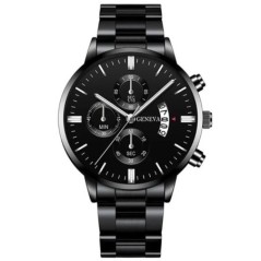 Ceas Moda Barbati din otel inoxidabil Calendar de lux Ceas de mana cu quartz Ceasuri de afaceri pentru barbati Ceas Montre Homme