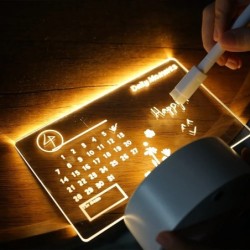 Creativ LED Note Board Lumină de noapte USB Reinscriptibil Mesaje Lumină caldă Moale Pentru Copii Iubita Decorare Lampă de noapt