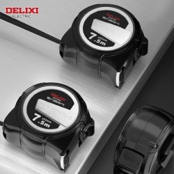 Rubică de măsurare DELIXI ELECTRIC, 7,5 M * 25 mm ABS îngroșat, dur, anti-cădere, durabil, riglă, cutie rezistentă la uzură, rig
