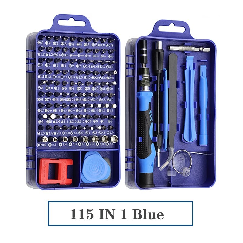 Set de șurubelnițe de precizie 115 în 1 Set de mini-unelte de mână multifuncționale pentru reparații pentru computer, laptop, te