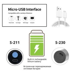 Lanternă LED reîncărcabilă prin USB, cu LED încorporată, baterie cu litiu de 1200 mAh, rezistentă la apă, pentru camping, lanter
