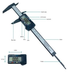 150mm 100mm șubler digital electronic cadran din fibră de carbon șubler vernier instrument de măsurare micrometru riglă digitală