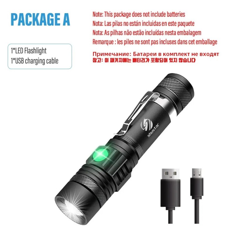 Lanterne cu LED-uri de mare putere Torță de camping cu zoom cu mărgele de lampă LED T6 rezistentă la apă 4 moduri de iluminare Î Lanterne cu LED-uri de mare putere Torță de camping cu zoom cu mărgele de lampă LED T6 rezistentă la apă 4 moduri de iluminare Î