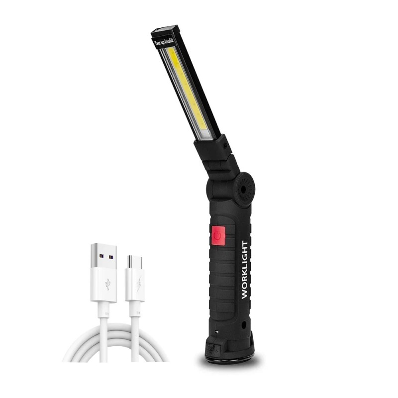 Lanternă cu LED pentru camping, reîncărcabilă, cu magnet și cârlig IP64, rezistentă la apă, 5 moduri de iluminare, potrivită pen