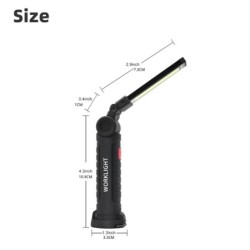 Lanternă cu LED pentru camping, reîncărcabilă, cu magnet și cârlig IP64, rezistentă la apă, 5 moduri de iluminare, potrivită pen